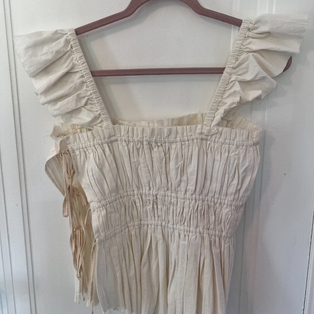 White Top With Flutter Sleeves From Anthropologie… - image 3